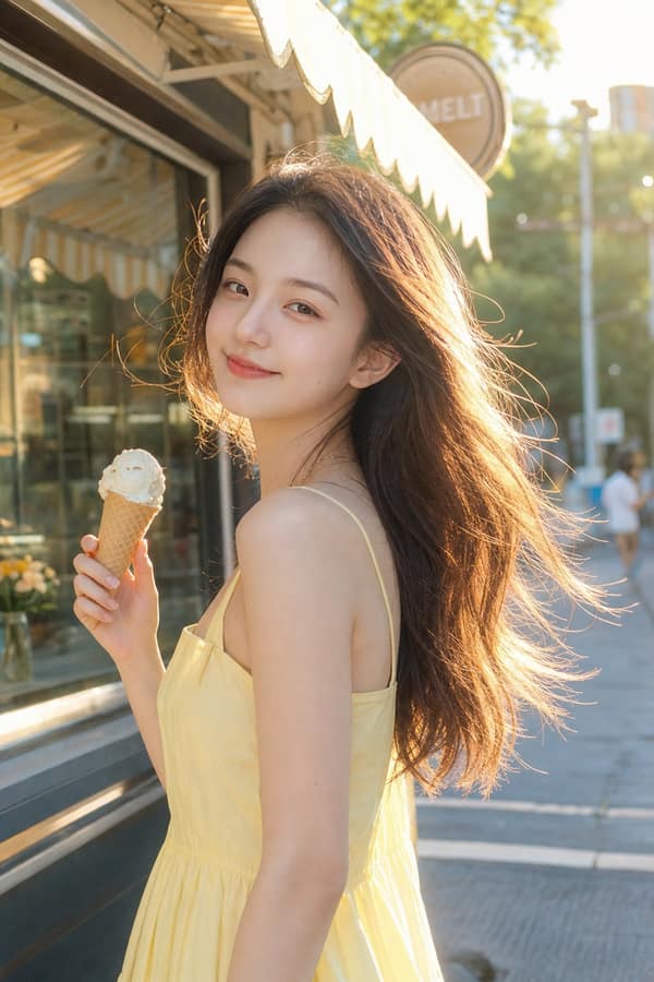 逆光风感写真｜阳光女孩 · 发丝金光