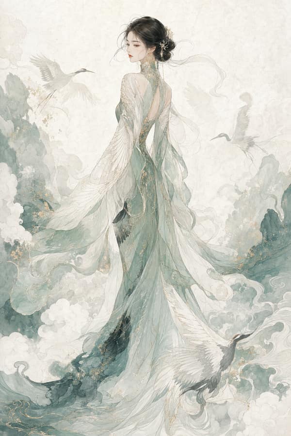 墨线霓裳｜Inkline Couture 东方水墨高定时装插画