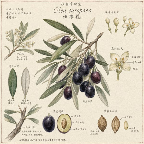 Botanical Study Sheet · 手绘植物水彩研究表