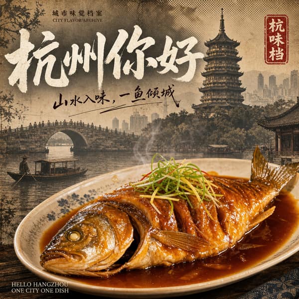城市味觉档案海报｜One City One Dish 一城一菜