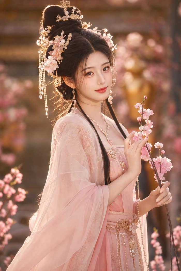 薯粉花神｜古风仙侠精修写真 · 藕粉珍珠金